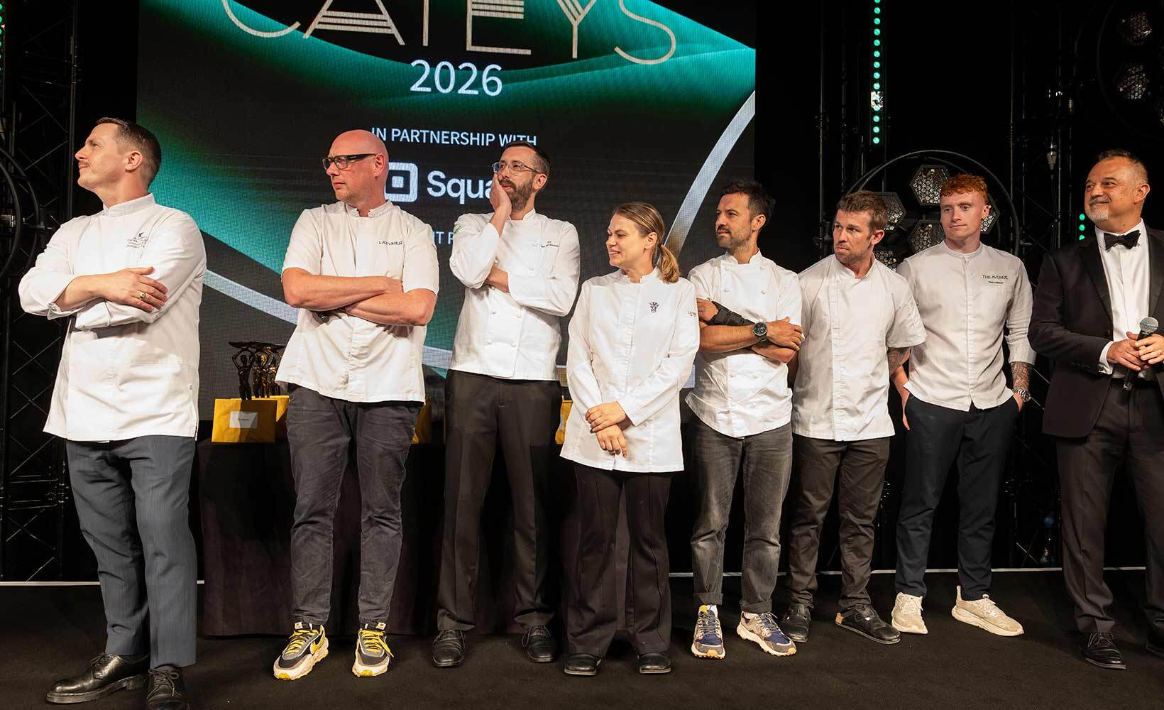 The Exclusive Collection chefs and Nick Zalinski of Matthew Clark Bibendum, wine supplier, were thanked on stage