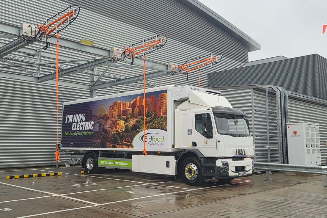Bidfood unveils electric vehicle charging first